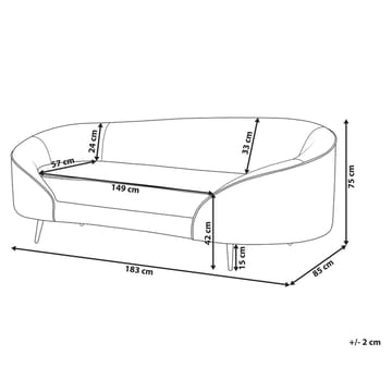3-seters sofa Savar - Møbler - Sofaer - Fløyelssofaer