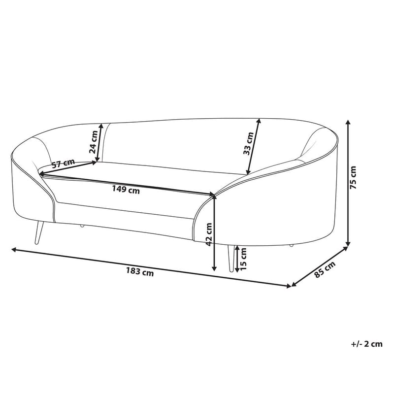 3-seters sofa Savar - Møbler - Sofaer - Fløyelssofaer