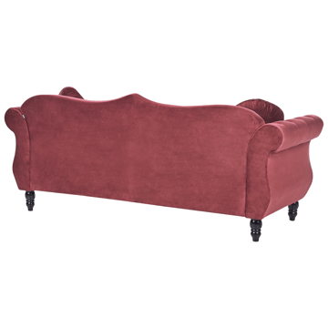 3-seters sofa Skien - Mørkerød - Møbler - Sofaer - Fløyelssofaer