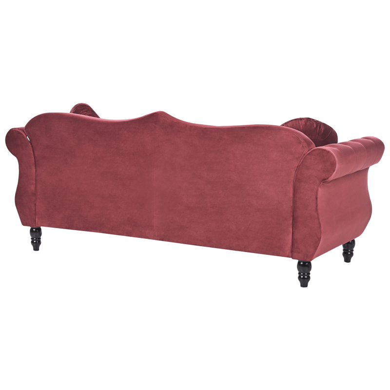 3-seters sofa Skien - Mørkerød - Møbler - Sofaer - Fløyelssofaer