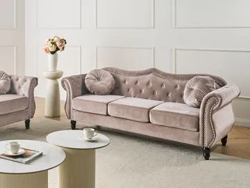 3-seters sofa Skien - Taupe - Møbler - Sofaer - Fløyelssofaer