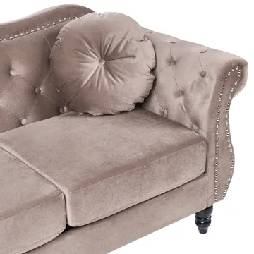 3-seters sofa Skien - Taupe - Møbler - Sofaer - Fløyelssofaer