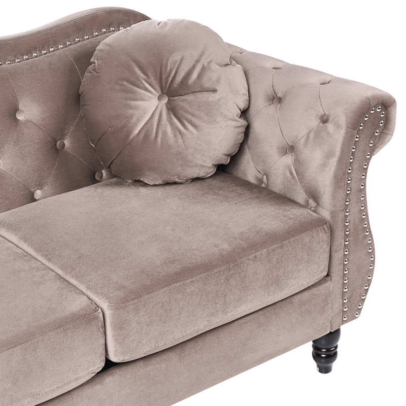 3-seters sofa Skien - Taupe - Møbler - Sofaer - Fløyelssofaer
