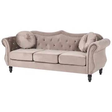 3-seters sofa Skien - Taupe - Møbler - Sofaer - Fløyelssofaer