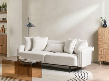3-seters sofa Svanek - Off-White - Møbler - Sofaer - 3 seter sofa