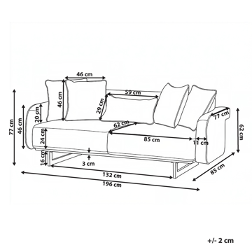 3-seters sofa Svanek - Off-White - Møbler - Sofaer - 3 seter sofa