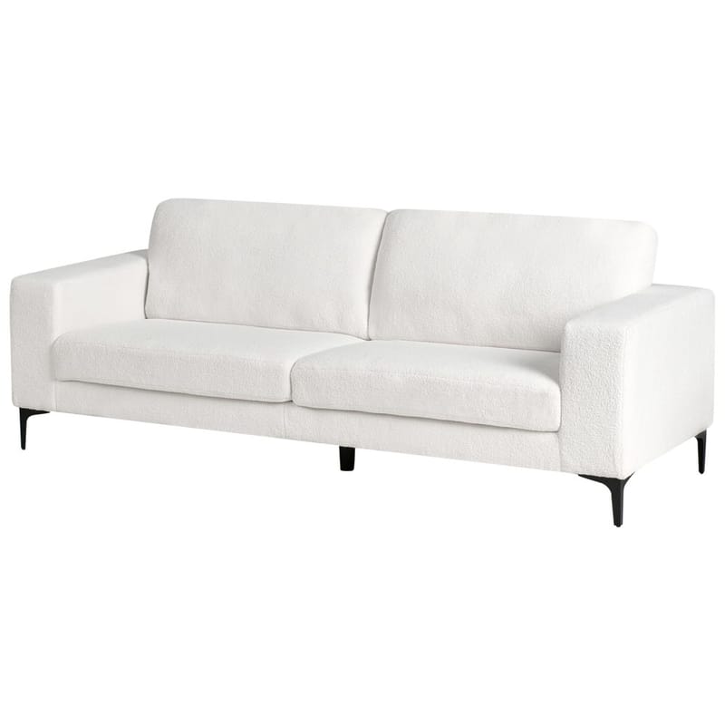 3-seters sofa Vadstena - Hvit, Svart/Bouclé - Møbler - Sofaer - 3 seter sofa