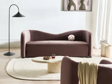 3-seters sofa Veltada - Mørkebrun - Møbler - Sofaer - Fløyelssofaer