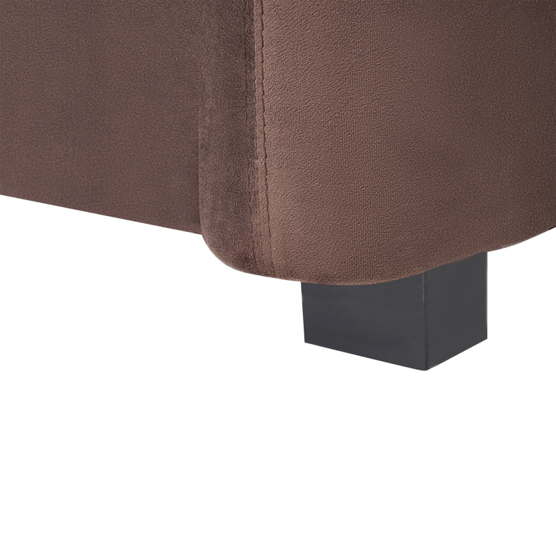 3-seters sofa Veltada - Mørkebrun - Møbler - Sofaer - Fløyelssofaer