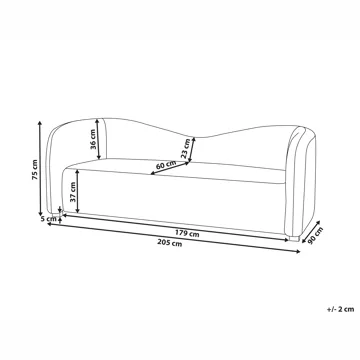 3-seters sofa Veltada - Mørkebrun - Møbler - Sofaer - Fløyelssofaer