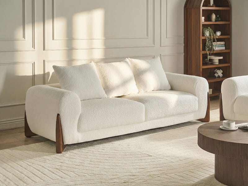 3-seters sofa Vinliden - Hvit - Møbler - Sofaer - 3 seter sofa