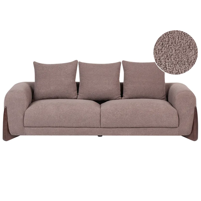 3-seters sofa Vinliden, Mørkebrun, brun