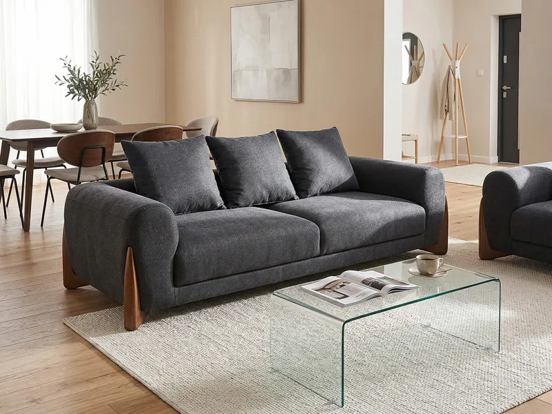 3-seters sofa Vinliden - Mørkebrun, svart - Møbler - Sofaer - 3 seter sofa