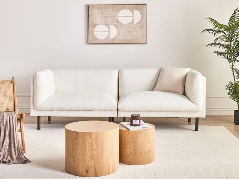 3-seters sofa Vorgod Bouclé - Off-White - Møbler - Sofaer - 3 seter sofa