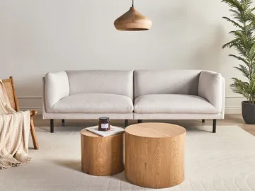 3-seters sofa Vorgod Stoff - Lys beige - Møbler - Sofaer - 3 seter sofa