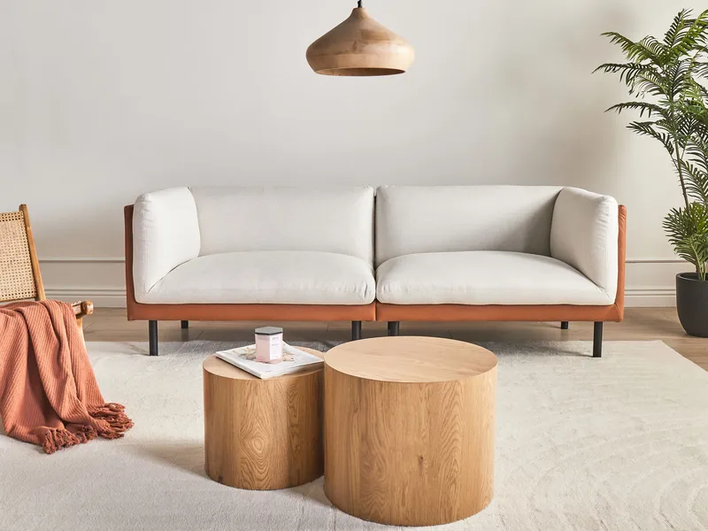 3-seters sofa Vorgod Stoff - Off-White - Møbler - Sofaer - 3 seter sofa