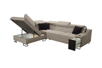 3-seters Sovesofa Høyre - Beige - Møbler - Sofaer - Fløyelssofaer