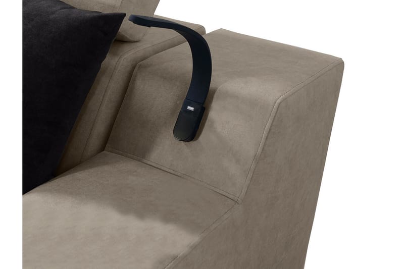3-seters Sovesofa Høyre - Beige - Møbler - Sofaer - Fløyelssofaer