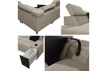 3-seters Sovesofa Høyre - Grønn - Møbler - Sofaer - Fløyelssofaer