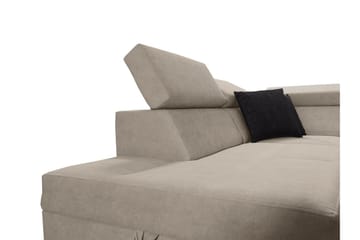 3-seters Sovesofa Venstre - Svart - Møbler - Sofaer - Fløyelssofaer
