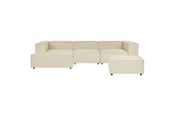 3-sits Hörnsoffa med fotpall Beliani Aprica Högervänd Left-faced - Møbler - Sofaer - Sofaer med sjeselong - 3 seters sofa med divan