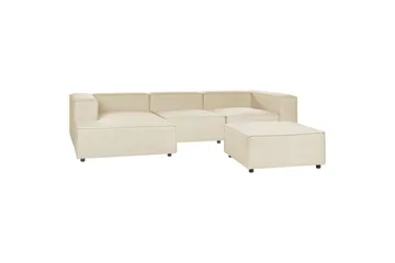 3-sits Hörnsoffa med fotpall Beliani Aprica Högervänd Left-faced - Møbler - Sofaer - Sofaer med sjeselong - 3 seters sofa med divan