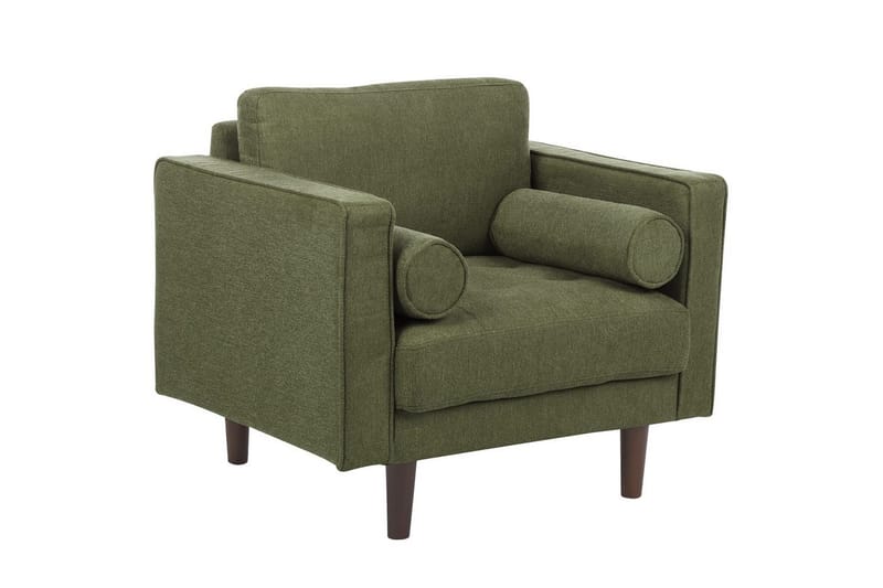 3-sits Soffgrupp Beliani Nurmo Beige/mörkt trä Green, Dark colored wood - Møbler - Sofaer - Sofagrupper
