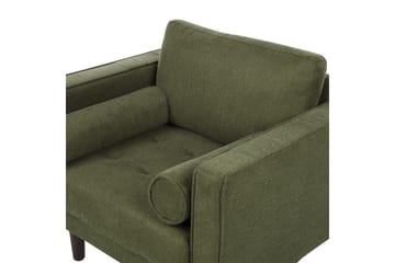 3-sits Soffgrupp Beliani Nurmo Beige/mörkt trä Green, Dark colored wood - Møbler - Sofaer - Sofagrupper