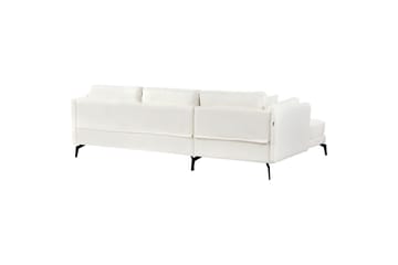 3-sitssoffa Beliani Altan Brun, Svart, Högervänd NO_BRAND White||Black Left-faced - Møbler - Sofaer - Sofaer med sjeselong - 3 seters sofa med divan