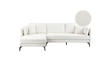 3-sitssoffa Beliani Altan Brun, Svart, Högervänd NO_BRAND White||Black Left-faced - Møbler - Sofaer - Sofaer med sjeselong - 3 seters sofa med divan