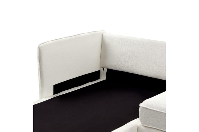 3-sitssoffa Beliani Altan Brun, Svart, Högervänd White||Black Left-faced - Møbler - Sofaer - Sofaer med sjeselong - 3 seters sofa med divan