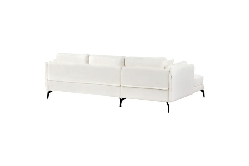 3-sitssoffa Beliani Altan Brun, Svart, Högervänd White||Black Left-faced - Møbler - Sofaer - Sofaer med sjeselong - 3 seters sofa med divan