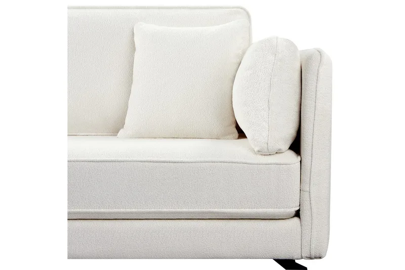 3-sitssoffa Beliani Altan Brun, Svart, Högervänd White||Black Left-faced - Møbler - Sofaer - Sofaer med sjeselong - 3 seters sofa med divan