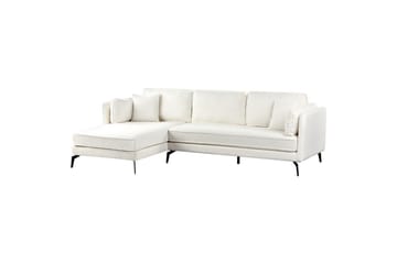 3-sitssoffa Beliani Altan Brun, Svart, Högervänd White||Black Left-faced - Møbler - Sofaer - Sofaer med sjeselong - 3 seters sofa med divan