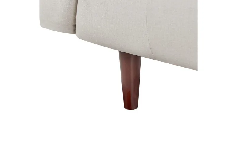 3-sitssoffa Beliani Byske Beige, mörkt trä Beige||Dark colored wood - Møbler - Sofaer - 3 seter sofa