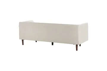 3-sitssoffa Beliani Byske Beige, mörkt trä Beige||Dark colored wood - Møbler - Sofaer - 3 seter sofa