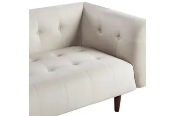 3-sitssoffa Beliani Byske Beige, mörkt trä Beige||Dark colored wood - Møbler - Sofaer - 3 seter sofa