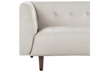 3-sitssoffa Beliani Byske Beige, mörkt trä Beige||Dark colored wood - Møbler - Sofaer - 3 seter sofa