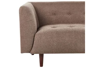 3-sitssoffa Beliani Byske Beige, mörkt trä Brown||Dark colored wood - Møbler - Sofaer - 3 seter sofa
