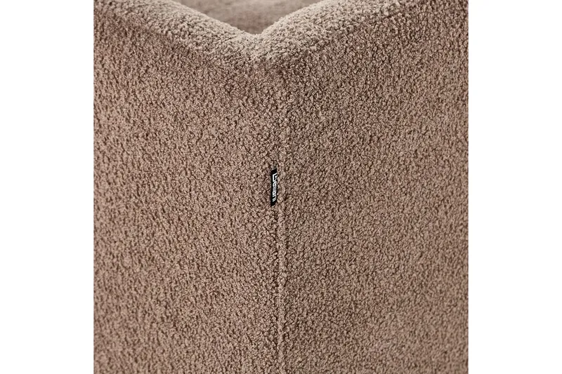 3-sitssoffa Beliani Byske Beige, mörkt trä Brown||Dark colored wood - Møbler - Sofaer - 3 seter sofa
