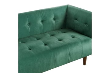 3-sitssoffa Beliani Byske Beige, mörkt trä Green||Dark colored wood - Møbler - Sofaer - 3 seter sofa