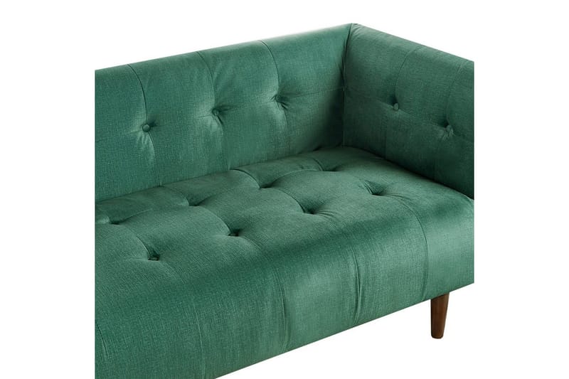 3-sitssoffa Beliani Byske Beige, mörkt trä Green||Dark colored wood - Møbler - Sofaer - 3 seter sofa