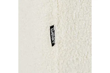 3-sitssoffa Beliani Byske Beige, mörkt trä NO_BRAND White - Hvit - Møbler - Sofaer - 3 seter sofa