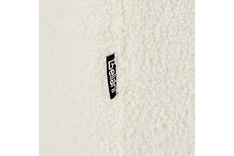 3-sitssoffa Beliani Byske Beige, mörkt trä NO_BRAND White - Hvit - Møbler - Sofaer - 3 seter sofa