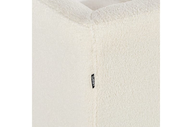 3-sitssoffa Beliani Byske Beige, mörkt trä White - Hvit - Møbler - Sofaer - 3 seter sofa