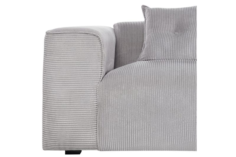 3-sitssoffa Beliani Dolva Grå, svart, Vänstervänd Grey - Grå - Møbler - Sofaer - Sofaer med sjeselong - 3 seters sofa med divan