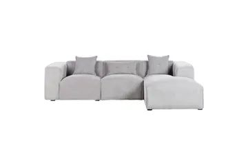 3-sitssoffa Beliani Dolva Grå, svart, Vänstervänd Grey - Grå - Møbler - Sofaer - Sofaer med sjeselong - 3 seters sofa med divan