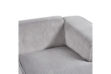 3-sitssoffa Beliani Dolva Grå, svart, Vänstervänd Grey - Grå - Møbler - Sofaer - Sofaer med sjeselong - 3 seters sofa med divan