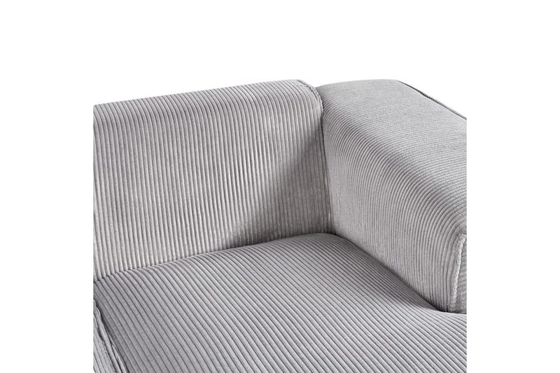 3-sitssoffa Beliani Dolva Grå, svart, Vänstervänd Grey - Grå - Møbler - Sofaer - Sofaer med sjeselong - 3 seters sofa med divan