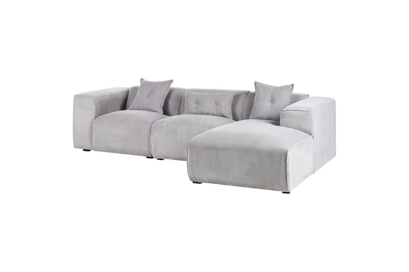 3-sitssoffa Beliani Dolva Grå, svart, Vänstervänd Grey - Grå - Møbler - Sofaer - Sofaer med sjeselong - 3 seters sofa med divan